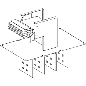 Unità di alimentazione a gomito piatto SCHNEIDER ELECTRIC KTC4000ER73 4000A 3L+N+PER, apparecchiature di distribuzione di energia in rame su misura ad alto Icw - Product Image 1