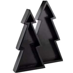 Arbre de Noël décoratif à base de bois Ornements de décoration de Noël en bois de manguier - Product Image 3