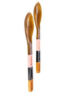 Meilleures ventes Serveur à salade et pâtes Cuillère et fourchette en bois Serveur à salade Vaisselle Ustensiles de cuisine Cuillère Fourchette Couverts pour Noël - Product Image 5