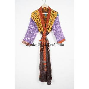 Kimono Floral de Seda Japonesa Vintage, Elegante y Hecho a Mano, para Mujer, Estilo Bohemio, Largo, para Verano, Boda, o como Cubre Bikini - Product Image 6