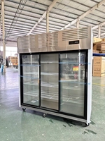Congélateur commercial à 6 portes, haute capacité |   Acier inoxydable, système de refroidissement par air pour les restaurants, les hôtels et les supermarchés