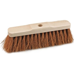 Coconut Broom 400 mm with Handle Hole Saddle Wood Cleaning <b>Brush</b> - Product Image 1