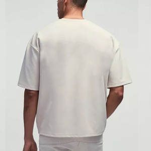 Ville Sports <b>Men's</b> 100% Cotton <b>White</b> T-<b>Shirt</b> Loose Fit Round Neck <b>Short</b> <b>Sleeve</b> Oversized Solid Pattern ODM Supply - Product Image 2