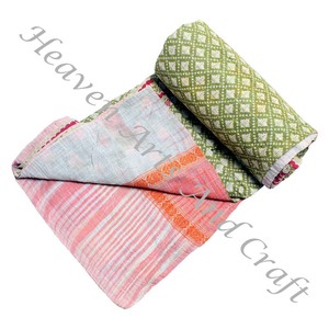 Kantha <b>Quilt</b> Gudari Kantha <b>Quilt</b> Gudari Hot Selling Wholesale Gold Supplier GD2116 Handmade Kantha <b>Quilt</b> Cotton Printed Indian - Product Image 5