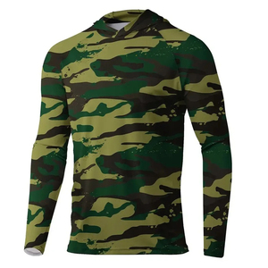 OEM ropa de pesca de seda de hielo con capucha montañismo camisa hombres UPF50 + UV ciclismo traje cara cubierta deportes al aire libre camisa de manga larga - Product Image 2