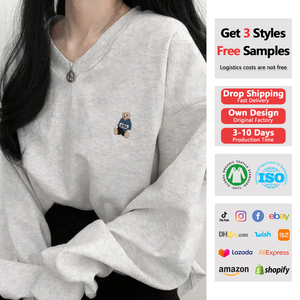 <span class=keywords><strong>Felpa</strong></span> <span class=keywords><strong>con</strong></span> ricamo Cool Bear <span class=keywords><strong>felpa</strong></span> da <span class=keywords><strong>donna</strong></span> carina oversize a tracolla - Product Image 1