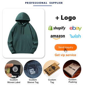 เสื้อฮู้ดดี้ผ้าฝ้าย 100% แบบสวมหัว ไม่มีลาย สไตล์ลำลอง ทรงโอเวอร์ไซส์ รับสกรีน ปักโลโก้ เสื้อฮู้ดดี้ผู้ชายและผู้หญิง - Product Image 5