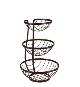 Panier de nourriture en fil métallique blanc de qualité supérieure Panier de fruits design le plus vendu Panier de rangement pour pièce maîtresse de comptoir Fil de fer - Product Image 2