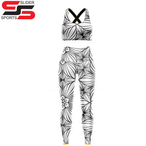 Sujetador y mallas transpirables con estampado de sublimación para gimnasio, conjunto de Yoga sin costuras, hecho en Pakistán, OEM ODM, novedad - Product Image 4
