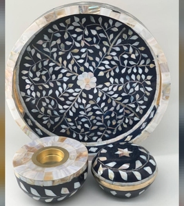 Bandeja de madreperla Quemador de incienso con cajón de madera de agar Almacenamiento Variedad de color Regalo musulmán de faizacraft - Product Image 5