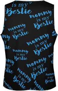 Mommy Is <b>My</b> Bestie Edgeco International Men's 100% Cotton Sleeveless Muscle Tank Top Workout Gym Fitness Customizable ODM - Product Image 4