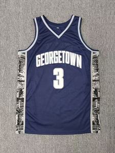 เสื้อบาสเก็ตบอลชายสีดำ รุ่น 3 ERESION ของ Micah Corporation Custom GEORGETOWN แบบระบายอากาศได้ดี พิมพ์ลายบนผ้าตาข่าย เหมาะสำหรับฤดูร้อน ทรงปกติ - Product Image 3