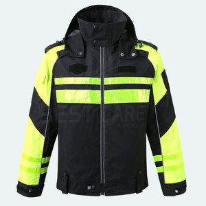 Vestes de travail de sécurité réfléchissantes de haute qualité OEM confortables ANSI classe 2 LED Flash logo étanche dernière conception haute visibilité - Product Image 1