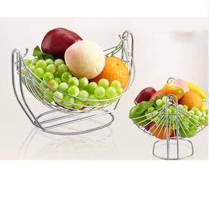 Panier à fruits tendance pour la table, support de rangement alimentaire pour la maison, décoration de cuisine, contenant pour aliments et fruits, panier en métal - Product Image 4