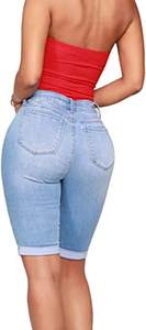 Shorts Bermuda de Satén para Mujer, a la Moda, Transpirables, Ajustados, Cintura Elástica, para las 4 Estaciones, Buen Material, Servicios OEM a Bajo Costo - Product Image 6