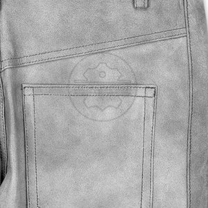 Pantalones de Cuero Casuales para Hombre de Alta Calidad, Color Sólido, Estilo Urbano, Ligeros, Cintura Media, Corte Recto, Ecológicos - Product Image 3