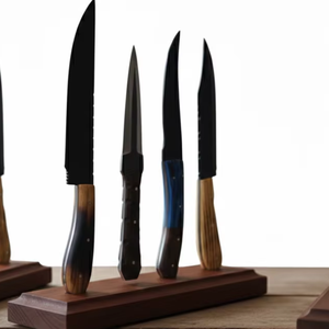 Juego de Cuchillos Hechos a Mano al por Mayor de 4 Piezas, Hojas de Acero con Alto Contenido de Carbono, Mangos de Madera Personalizados, Ambidiestros, Duraderos, Afilados y Ligeros - Product Image 2