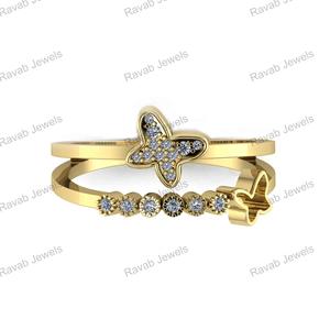 1.30mm 925 argent papillon bague de fiançailles bon prix femmes lait maternel souvenir bijoux composants approvisionnement direct d'usine - Product Image 2