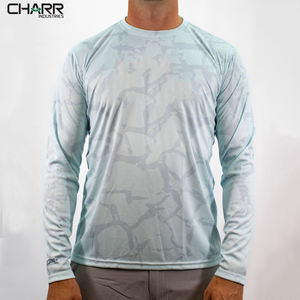 Camisas de pesca de verano hechas a medida de alta calidad para hombre OEM nuevo diseño transpirable algodón poliéster secado rápido logotipo largo personalizado - Product Image 3