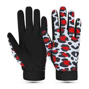 Guantes ecuestres de cuero para montar a caballo para damas, niñas, mujeres y hombres, guantes para montar a caballo, agarre antideslizante, cuero puro - Product Image 2