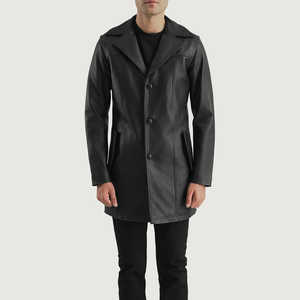 Veste d'hiver pour hommes Top Design avec col montant manches longues 100% cuir de haute qualité personnalisable prix raisonnable - Product Image 1