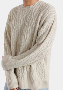 Suéter de Punto Casual para Mujer, Otoño 2026, con Logotipo Personalizado, Diseño Jacquard Gráfico, Cierre de Cremallera y Cuello Redondo con Botones - Product Image 6