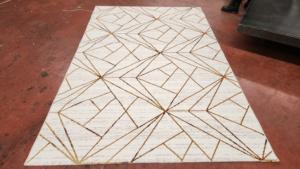 Tapis Adiva en jacquard tissé, style uni, lavable, en polypropylène, antibactérien, à poils ras, épaisseur moyenne, avec envers en caoutchouc - Product Image 2