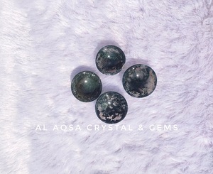 Cuencos de piedra de ágata musgo, piedra preciosa y natural, venta al por mayor, aproximadamente Mascarilla de meditación reiki vastu, terapia curativa de dos a tres pulgadas - Product Image 5