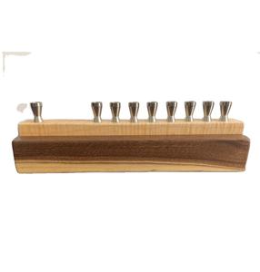 Support de bougie Menorah en bois au design personnalisé, décoration de Noël, centre de table de mariage, chandelier, décoration de table à domicile - Product Image 1
