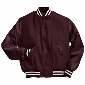 Veste universitaire zippée pour hommes 100% coton polaire respirante personnalisable avec logo contrasté poche à col montant jeune adulte vente en gros - Product Image 6