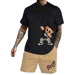 Camiseta de Cuello Redondo de Manga Corta Informal para Hombre, Precio de Fábrica, Algodón/Spandex, Color Sólido, Tejido de Punto Estampado, Ecológico - Product Image 3