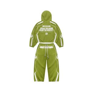 OEM Factory Custom Waterproof Hooded Streetwear Solid Polyester Lightweight Sweatsuit Jogging Zip UpHoodie Windbreaker Tracksuit - Product Image 3