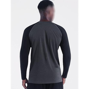 Camiseta deportiva de manga larga de corte regular para hombre, producto de alta calidad, transpirable, secado rápido, 100% algodón, cuello redondo, camisetas para hombre - Product Image 5