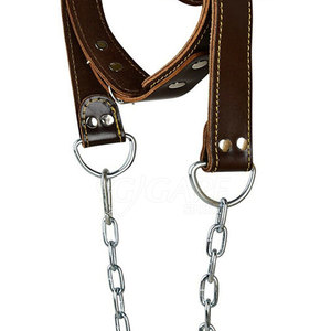 Harnais de Tête Ajustable Ultime en Métal et EVA avec Sangles en Cuir – Accessoire de Fitness Confortable pour l'Entraînement de Musculation - Product Image 4