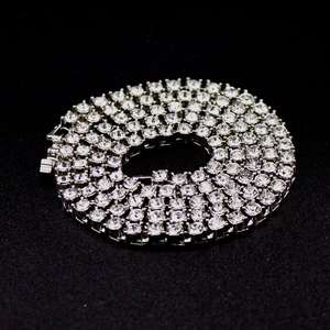 Collier chaîne tennis en or jaune de haute qualité pour enfants, certifié IGI, diamant moissanite VVS, chaîne en or massif - Product Image 2