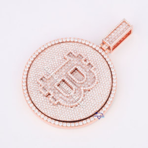 จี้เพชรสีโรสโกลด์14Kt หรูหราทันสมัย VVS ชัดเจนในแล็บปลูกเพชรสำหรับผู้ชายเครื่องประดับฮิปฮอปทันสมัยปาร์ตี้ - Product Image 4