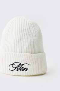 Bonnets en tricot en acrylique blanc de style moderne pour adultes et jeunes Bonnets unisexes souples, confortables et légers pour l'hiver - Product Image 3