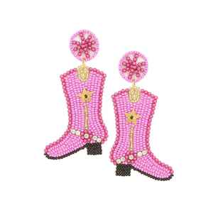 Boucles d'oreilles tendance brodées de perles, boucles d'oreilles élégantes faites maison en perles de rocaille, bijoux uniques et créatifs faits à la main - Product Image 1