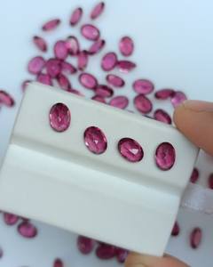 หินควอทซ์ธรรมชาติพลอยโกเมน rhodolite สีม่วงเจียระไนขนาด6x8มม. จากผู้ผลิต - Product Image 5