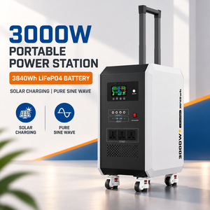 ระบบจัดเก็บพลังงานเคลื่อนที่ 3000W 3.84kWh แบตเตอรี่ LiFePO4 สำรองไฟสำหรับใช้กับพลังงานแสงอาทิตย์และกรณีฉุกเฉิน - Product Image 1