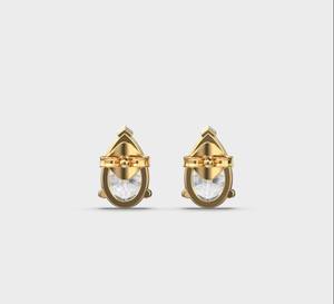 Boucles d'oreilles solitaires en diamant de laboratoire taille poire en or blanc/rose/jaune 18 carats pour fiançailles, mariage et cadeaux d'anniversaire - Product Image 4