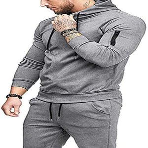 Men's High Quality Solid Pattern <b>Hoodie</b> Style Tracksuit Customizable Design/Logo for Training Fitness or Winter Use Plus Size - Product Image 1