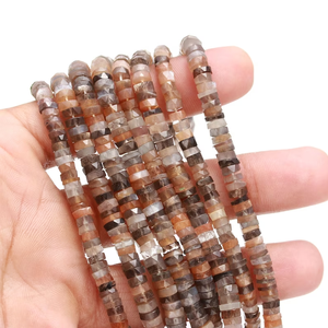 Perles en forme de pneu à facettes ombragées Golden Shine Gemstone 4-5mm Wheel Cut Heishi Gemstone Bead Wholesale Strands Fournisseur 16 Inch - Product Image 6