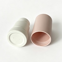 Flacon roll-on en plastique PP blanc et rose de 25 ml, conteneur vide rechargeable pour déodorant, crème solaire, parfum et huile corporelle