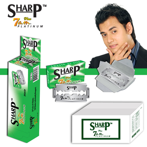 Hoja de afeitar de seguridad afilada, 7am Platinum, doble filo - Product Image 1