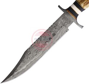 Cuchillos Bowie con mango de madera profesional, cuchillos Bowie de caza personalizados - Product Image 3