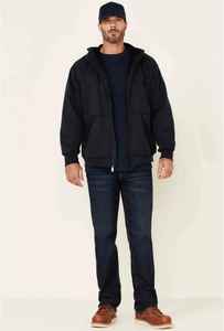 Sweat-shirts à capuche personnalisés écologiques à double fermeture éclair, 400 450 Gsm, en vrac, uni, 100% coton, lourd, à fermeture éclair intégrale pour hommes - Product Image 3