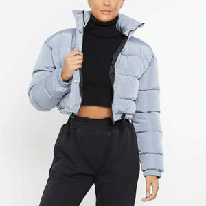 Veste d'hiver matelassée en duvet pour femme, couleur unie, design personnalisé, légère, veste à bulles en duvet pour femme, service OEM - Product Image 2