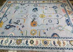 ชุดพรมปูพื้นปรับแต่งได้ปรับแต่งได้5x8พรมขนสัตว์ตุรกีสีฟ้าเบจสำหรับห้องนอนห้องนั่งเล่นขนาดต่างๆ - Product Image 3