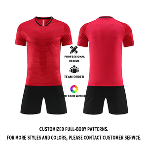 Camisetas de fútbol de poliéster 100% de secado rápido, mangas cortas transpirables, diseño de impresión de corte automatizado, estilo de conjunto de posición de logotipo frontal - Product Image 4